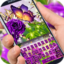 Thème Purple Butterfly Rose APK