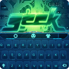 Blue circuit board keyboard icon