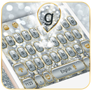 Luxury Silver Glitter Gold Motif Keyboard APK