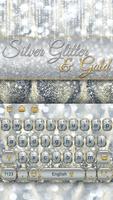 Luxury Silver Glitter Gold Motif Keyboard Ekran Görüntüsü 2