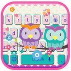Cute Kawaii Owl Keyboard Theme icon