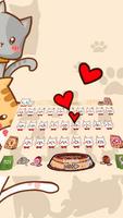 Cute Cartoon Cat Keyboard Theme Sweet Little Kitty 海報