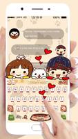 Cute Cartoon Cat Keyboard Theme Sweet Little Kitty syot layar 2