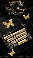 Golden Butterfly Keyboard Affiche