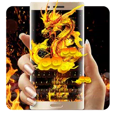 Fire Dragon Gold Flame  Keyboard アプリダウンロード
