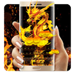 Fire Dragon Gold Flame  Keyboard