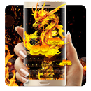 Fire Dragon Gold Flame Neon Keyboard APK
