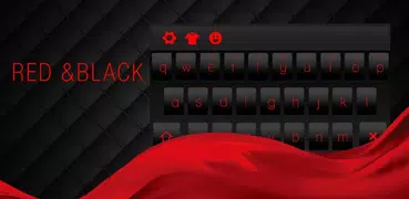 Rote und schwarze normale System-Business-Tastatur