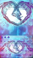 Colorful Water Love Heart Keyboard screenshot 2