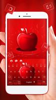 Red Apple Keyboard Affiche