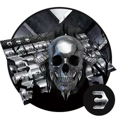 Hell Skull Silver Metal Прохладная клавиатура