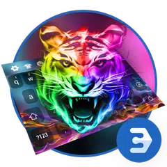 Colorful fire tiger keyboard APK download