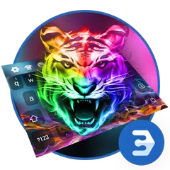 Bunte Feuer Tiger Keyboard APK Herunterladen