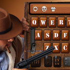 American Sharpshooter Cowboy-Keyboard-Thema Zeichen