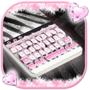 Feather Keyboard Pink Zebra Theme APK