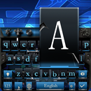 Blue Hacker High Tech Network Keyboard Theme-APK