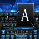 Blue Hacker High Tech Network Keyboard Theme Zeichen