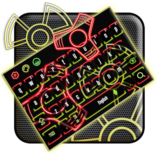 Fidget Spinner Neon Keyboard