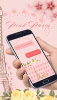 Pink Paris romance france beautiful keyboard Affiche