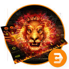 lion feu beau clavier animal est gratuit icône
