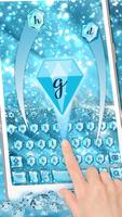 Blue Nile diamond emoji Keyboard Theme Affiche