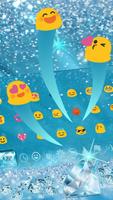 Blue Nile diamond emoji Keyboard Theme screenshot 1