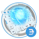 Future Tech Cool White blue Armor keyboard APK