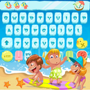 Happy Summer Sea Surfing Cartoon Keyboard Theme APK