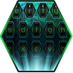 Green Space Keyboard Blue Tech Theme
