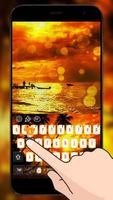 Beach Sunset - Summer Keyboard Theme capture d'écran 1