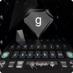 Dark High Tech Universe Star Keyboard Steel Theme