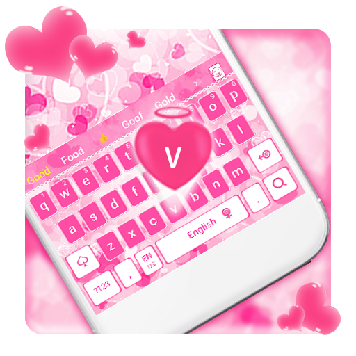 Pink Love Heart Keyboard