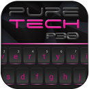 Neon Pink Black Keyboard Theme APK