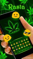 Weed Rasta Keyboard Theme تصوير الشاشة 1