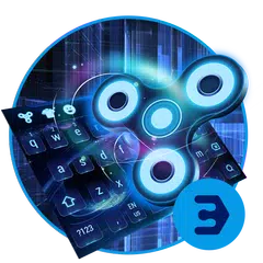 Fidget spinner 3D neon keyboard APK download