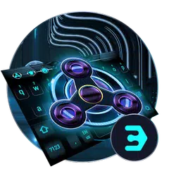 Neon fidget spinner 3D tech keyboard APK download