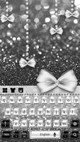 Silver Diamond Bow Keyboard Affiche