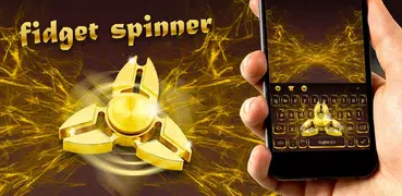 Fidget Spinnerゴールデンラグジュアリーキーボードテーマ