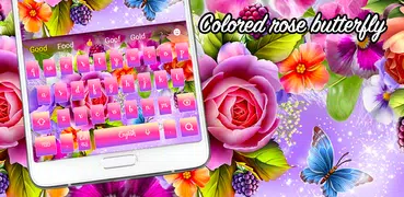 Color shiny rose theme keyboard