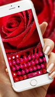Beautiful Red Rose petals Keyboard screenshot 1