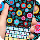 Color Cartoon Flower Pattern Theme Keyboard APK