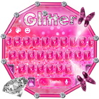 Stylish Shiny pink Glitter Keypad ícone
