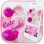 Cute Pink Smiles Keypad-icoon