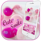 Cute Pink Smiles Keypad icon