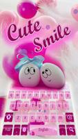 Cute Pink Smiles Keypad capture d'écran 2