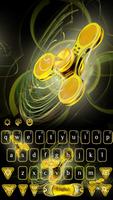 Golden Fidget Spinner Keyboard Affiche