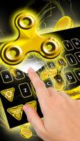Golden Fidget Spinner Keyboard syot layar 2