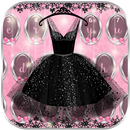 Little Black Dress Keyboard Rose Lace Theme APK