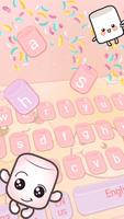 Marshmallow candy  keyboard Theme الملصق
