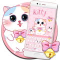 Bàn phím màu hồng cute kitty